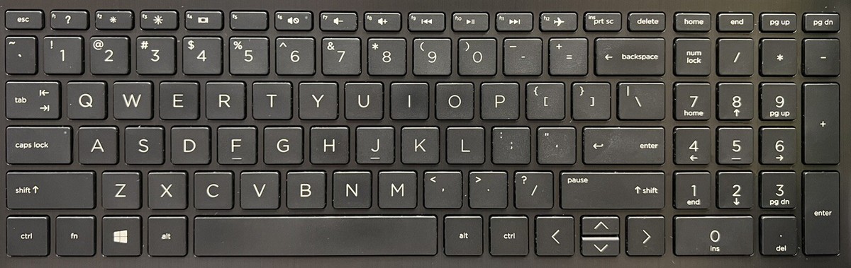 Laptop keybord layout printing